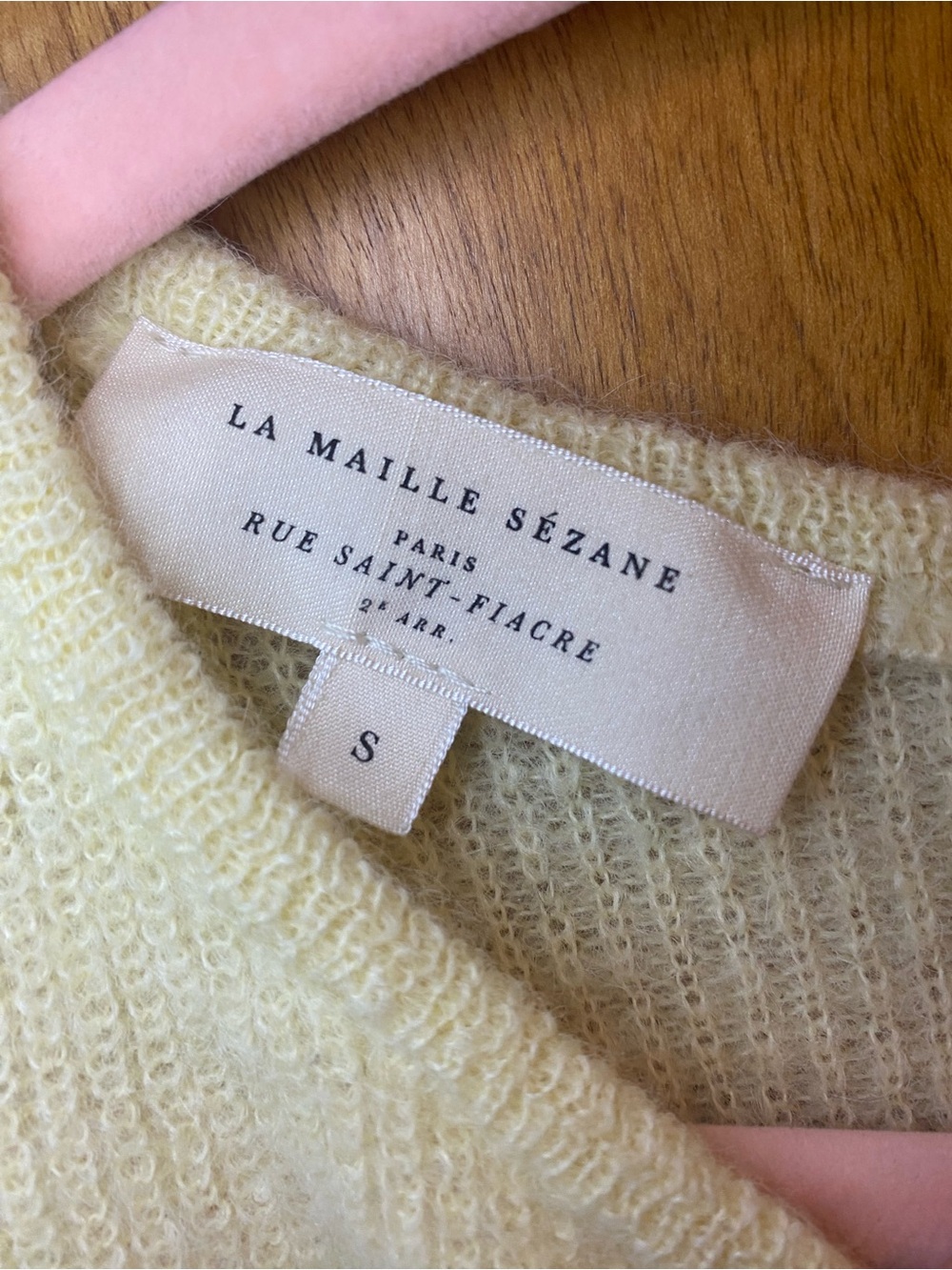 Sézane Gaspard Cardigan in Pastel Yellow - Picture 6 of 8